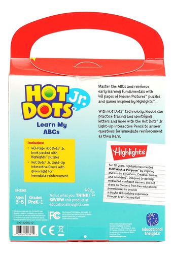 Cuaderno De Trabajo Educational Insights Hot Dots Jr. Aprend
