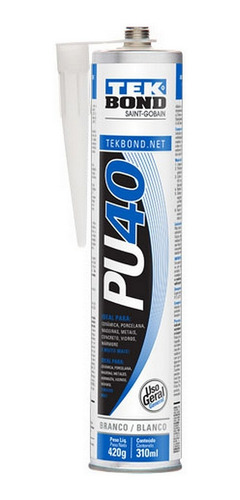 Selante Pu40 Profissional 310g Branco Tekbond