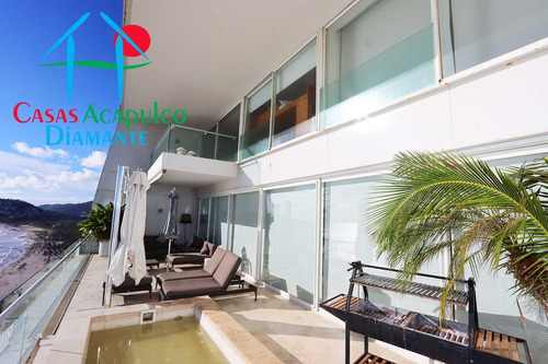 Imagen 1 de 14 de Cad Marena 2701. Terraza Con Alberca Y Vista Frontal Al Mar