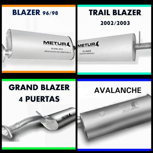 Silenciador Blazer / Grand Blazer / Trail Blazer / Avalanche