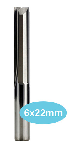 Fresa 2 Cortes Retos 6x22mm Mdf Madeira Spindler Router Cnc