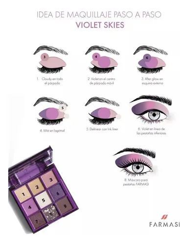 Farmasi Paleta De Sombras De Ojos Violet Skies