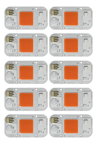 X10 Led Chip Cob 50w Cultivo Indoor Full Spectrum / Cálido