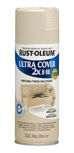 Aerosol Multiusos Ultra Cover 2x Almendra Brillante 340g