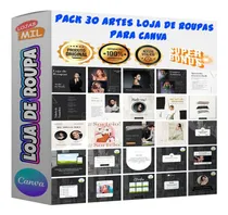 Comprar 30 Artes Mídias Sociais Loja De Roupa Arquivo Editável Canva