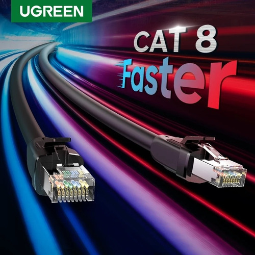 Imagen 4 de 7 de Ugreen - Cable De Red Cat8 Redondo 40gbps (8 Metros)