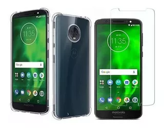 Kit Capa Capinha Case Para Motorola Moto G6 Plus + Pelicula