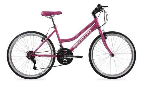 Bicicleta Benotto Montaña Florida R24 21v Mujer Aqua Freno V Color Rosa claro Tamaño del cuadro n/a
