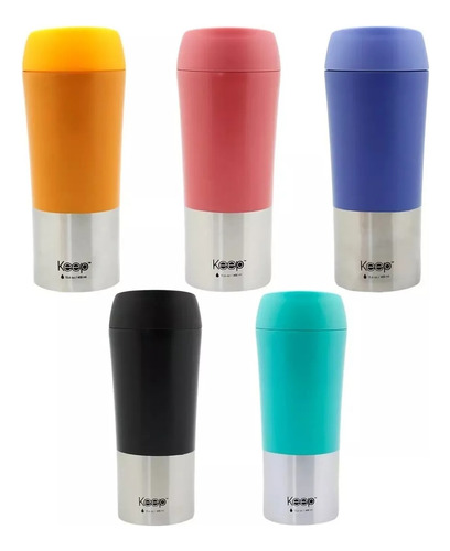 Mug Keep Metalico On The Go Color Mostaza 5677 Febo