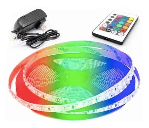 Tira Led Sumergible 5050 Rgb Rollo 5m + Fuente + Control Rf