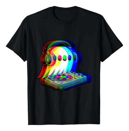 Remera House Music Ghost Dj Ilusión Óptica Edm Halloween Rav