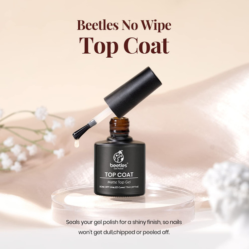 Top Coat Para Lampara Uv Acabado Mate 7.5ml Larga Duracion Matte Top Coat
