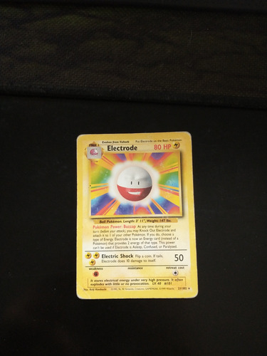 Cartas Pokémon Electrode 21/102base Set 1