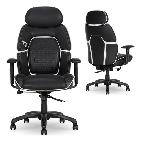 Silla Gamer Ajustable Silla De Videojuegos Living Style Color Negro Material Del Tapizado Nylon