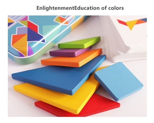 Tangrama Colorido De Juguete De Madera Educativo For Niños