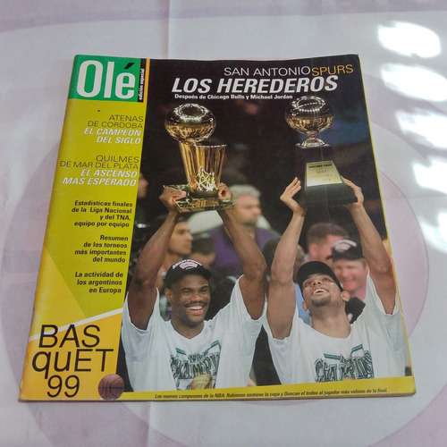 Revista Ole Basket 1999 San Antonios Spurs Campeon