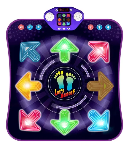 Alfombra De Baile Musical Con 3 Modos De Juego – 88x89 Cm, Antideslizante Y Plegable, Con Entrada AUX, Regalo Para Niños De 4 A 10+ Años