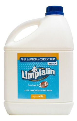 Lavandina Concentrada Limpialin De Suiza 55g Cl/l X 4 Litros