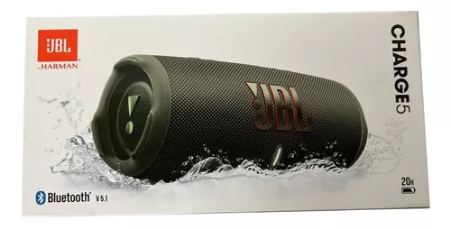 JBL CHARGE 5 - Altavoz Bluetooth portátil con IP67 impermeable y carga USB,  color negro