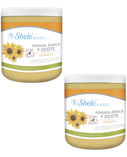 Pomada Arnica Y Ocote Shelo Nabel® 140grs. 2 Piezas