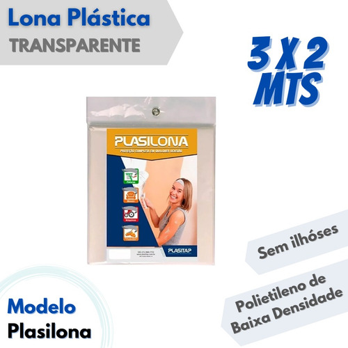 Lona Transparente Proteção De Pintura Cobrir Piso Móveis 3x2