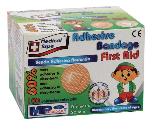 Paquete De Curitas Redondos Protec Leukoplast Medical Tape