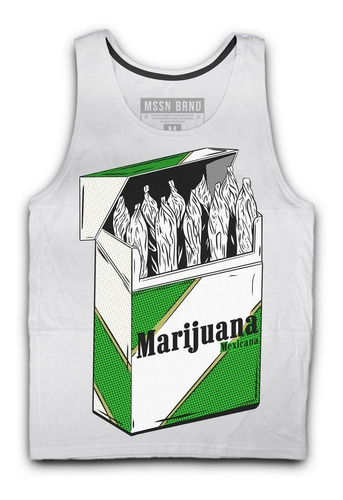 Playera Tank Top - Mssn Brnd - Marijuana - Porro Pack Churro