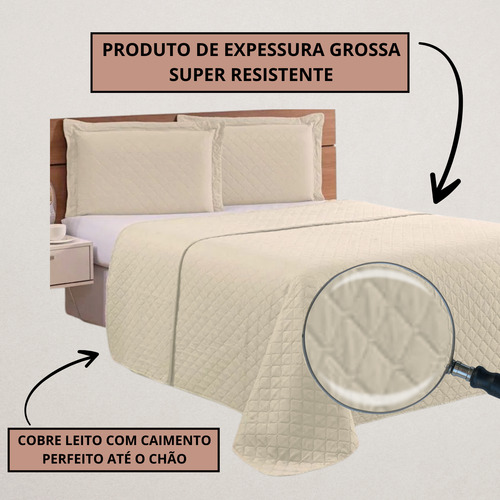 Colcha Basics 1,60 X 2,40 Solteiro Marfim