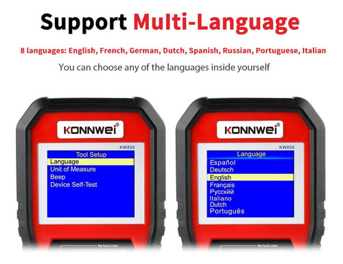 Konnwei Obdii - Lector De Códigos Para Escáner (kw850)