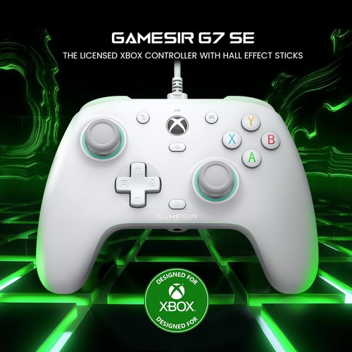 Controle Com Fio Gamesir G7 Se Xbox One X/s Com Hall Effect Cor Branco