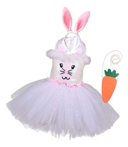 Disfraz De Conejo De Pascua Para Niñas, Conjunto De Tutú,