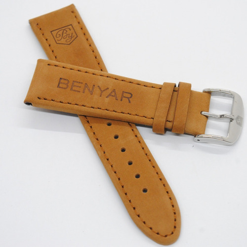 Pulseira Para Relogio De Pulso Benyar Em Couro Marrom