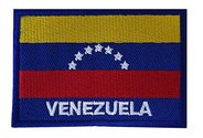 Parche Bordado Bandera Venezuela Con Texto