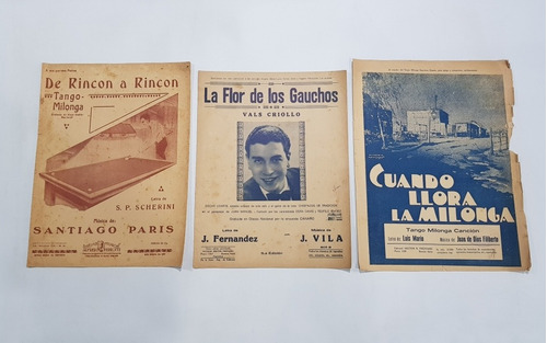 Imagen 4 de 8 de Antiguas Partituras Tango 1930 / 1940 Lote X 14 Mag 58610