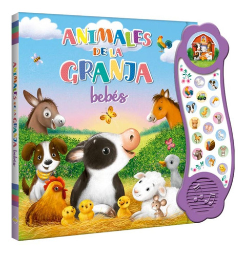 Libro Animales De La Granja Bebé 18 Sonidos Pasta Dura 