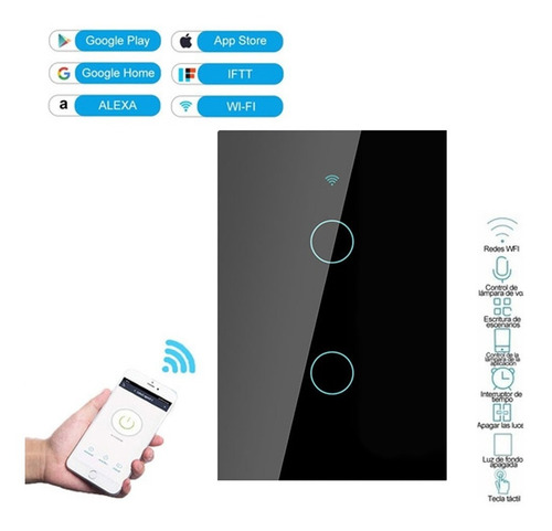 Imagen 3 de 3 de Interruptor De Pared Con Wifi
