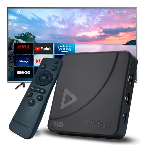 Smart Tv Box Pro Android Com Play Store 4k Baixa Aplicativos | Frete grátis
