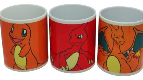 Tazas Pokémon Set Evolución Charmander Charmeleon Charizard