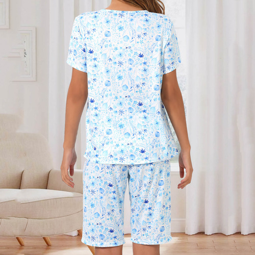 Conjunto De Pijama R Para Mujer, Pantalones Cortos Estampado