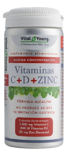 Vitamina C + Vitamina D + Zinc Alcalina No Provoca Acidez Df