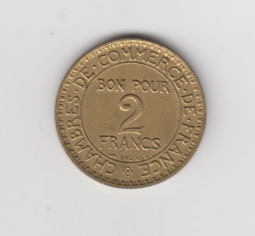 Moneda Francia 2 Francos Año 1923 Excelente