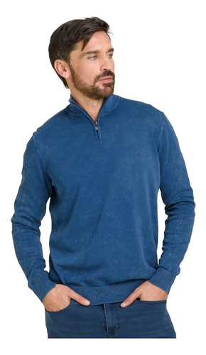 Sweater Hombre Brooksfield Tejido Cuello Medio Cierre 4052b