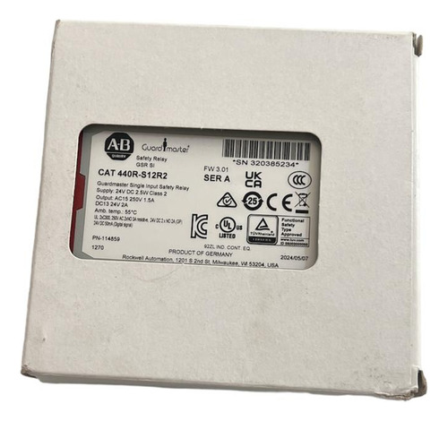 Guardamaster Single Input Relé S. 440r-s12r2 Allen Bradley