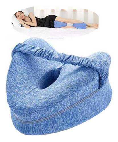 Cojín Viscoelástico Azul Para Piernas En Forma De Corazón