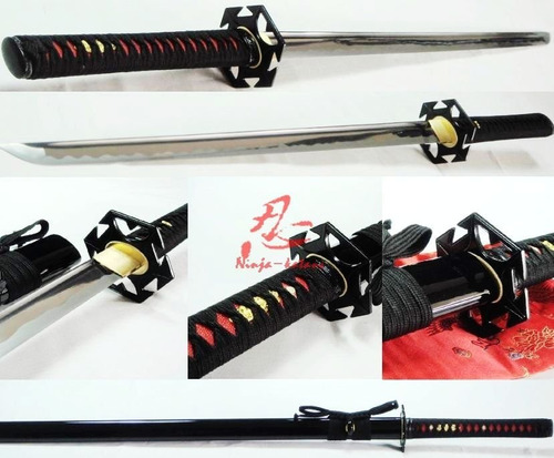 Imagem 1 de 10 de Espada Ninjutsu Ninjato Ninja Shinobi Com Corte Aço 1060