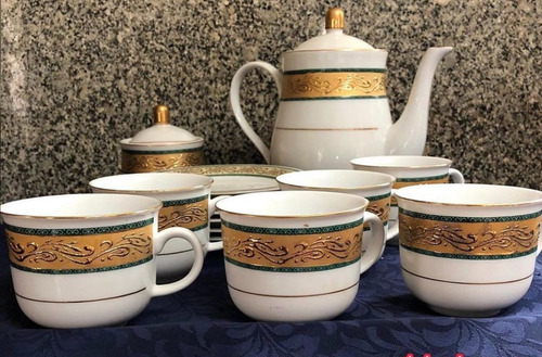 Juego De Té O Café De 6 Puestos, Porcelana China, 14 Piezas