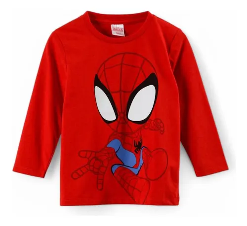 Polera Infantil Tbc Spiderman Web Slinger Rojo