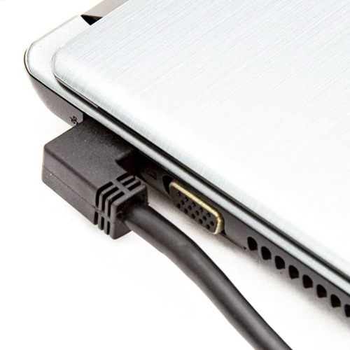 Cabo De Rede Cat6 Plug 90° Graus Para Lateral - 5 Metros
