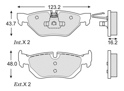 Balatas De Disco Traseras Para Bmw X Line X1 2014-2016 Fag