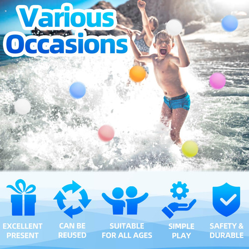 12 Pcs Globos De Agua Reutilizables, Bolas De Agua